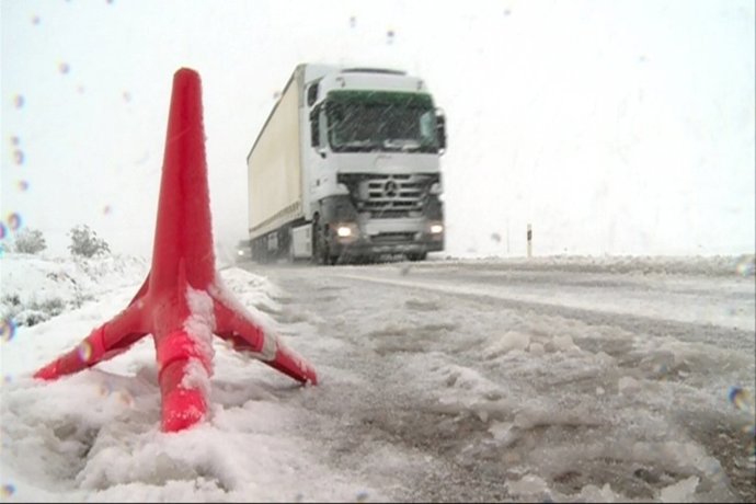 Temporal de nieve en el sur de Badajoz