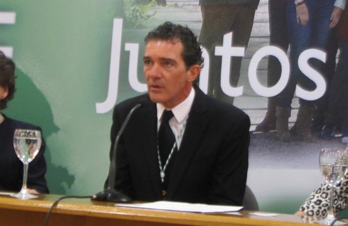 Antonio Banderas en rueda de prensa en Sevilla