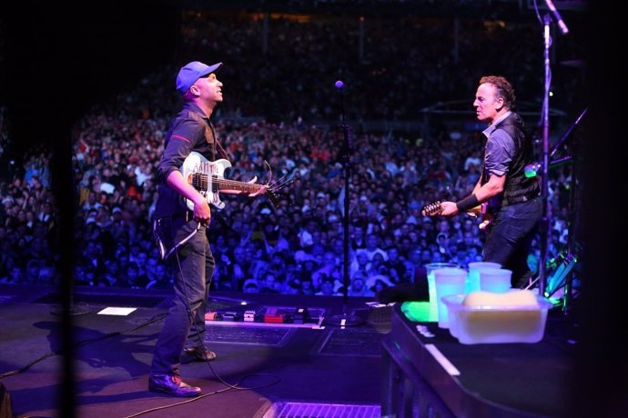 Tom Morello y Bruce Springsteen