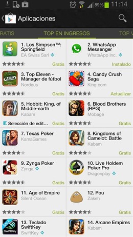 Google Play aplicaciones