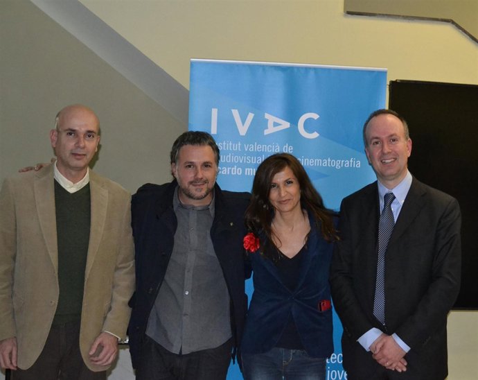 José Joaquín Gimeno, Jorge Bellver, Nuria Cidoncha y Pablo Gimeno, en el IVAC
