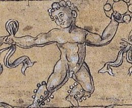 Detalle de uno de los 'Frisos de niños danzantes'.