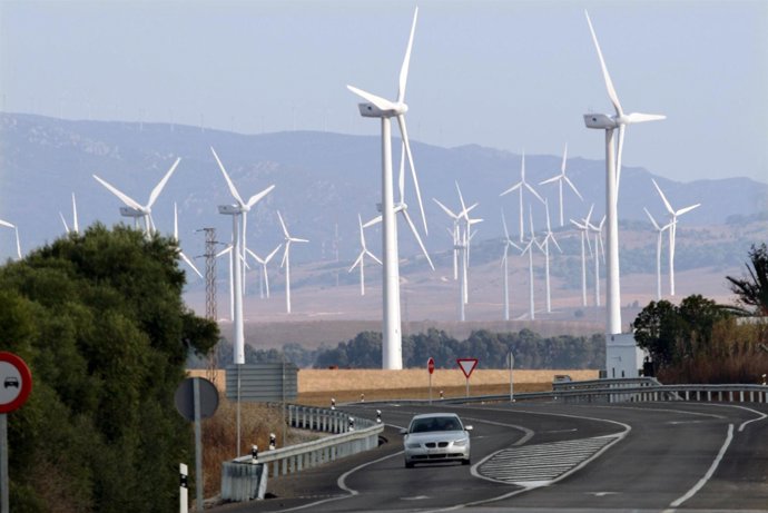 Molinos de energía eólica en Andalucía