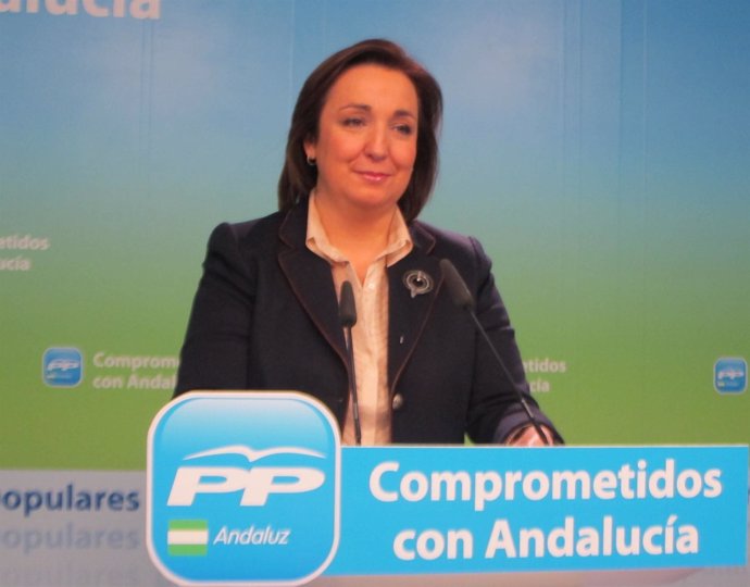 La vicesecretaria de Organización del PP-A, Ana Corredera, hoy en Sevilla