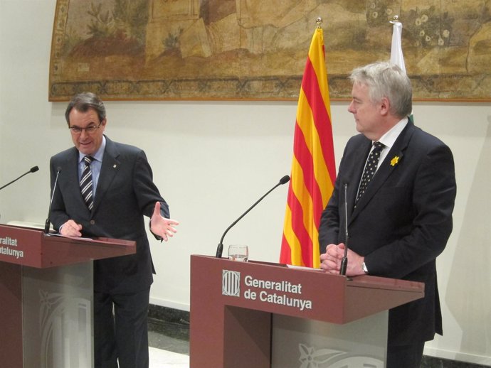 Artur Mas (pte.Generalitat) Carwyn Jones (primer ministro de Gales)