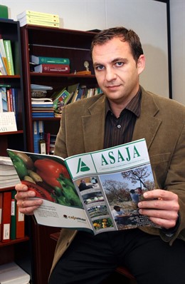 El secretario general de Asaja Murcia, Alfonso Gálvez Caravaca