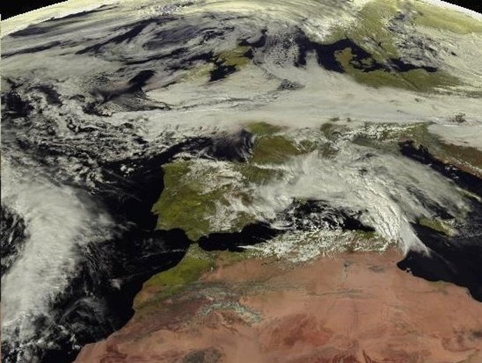 Imagen satélite de la borrasca