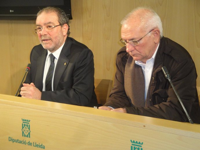 Joan Reñé (Diputación de Lleida) y Joan Saura (Bienestar y Familia)