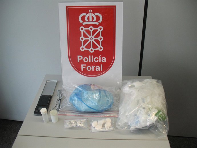 Droga incautada por la Policía Foral.