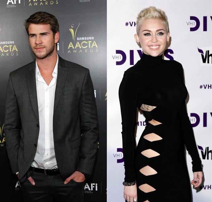 Montaje Liam Hemsworth y Miley Cyrus