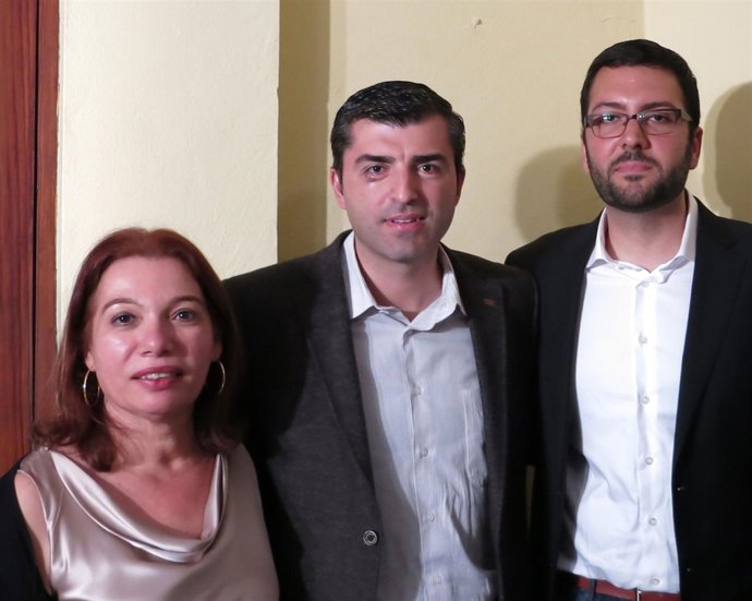 Teresa Barroso, Manuel Domínguez y Ayoze Álvarez