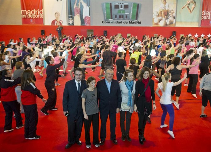 Fermosel en la master class de zumba.