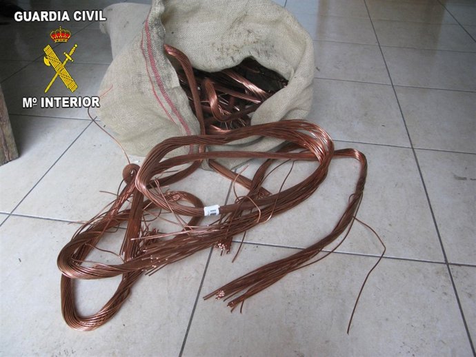 Cable de cobre robado
