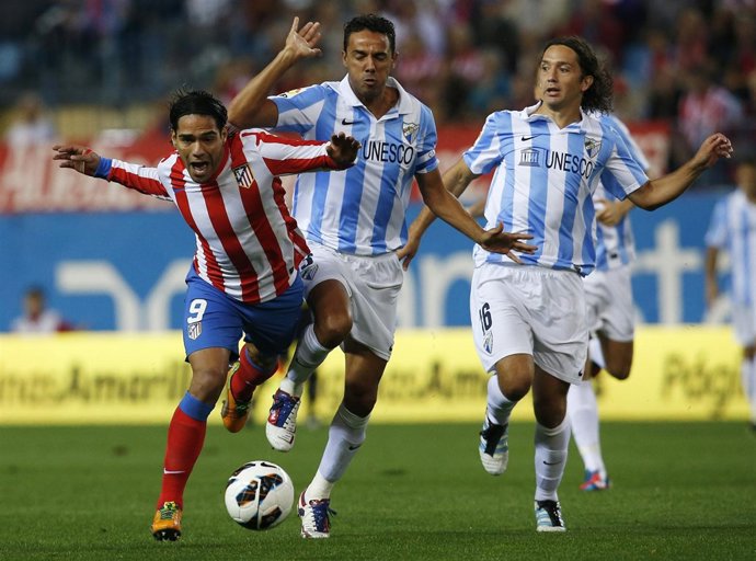 Radamel Falcao en el Atlético Madrid-Málaga