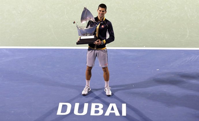 Djokovic tras llevarse el título en Dubai