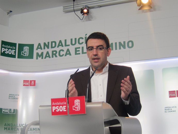 Mario Jiménez (PSOE-A), hoy en rueda de prensa