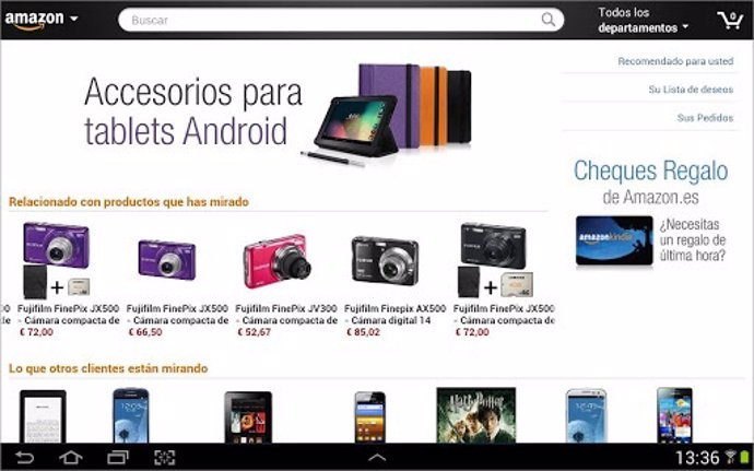 Amazon lanza su aplicación de compras para 'tablets' Android www.Portaltic.Es