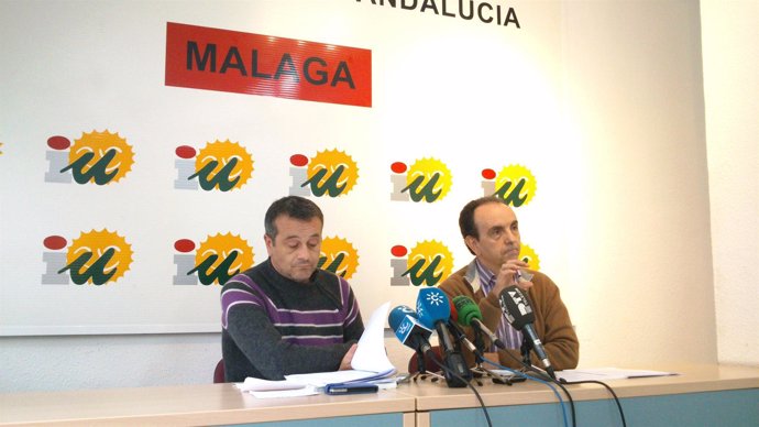 José Antonio Castro y Rafael Rodríguez IU en rueda de prensa Málaga