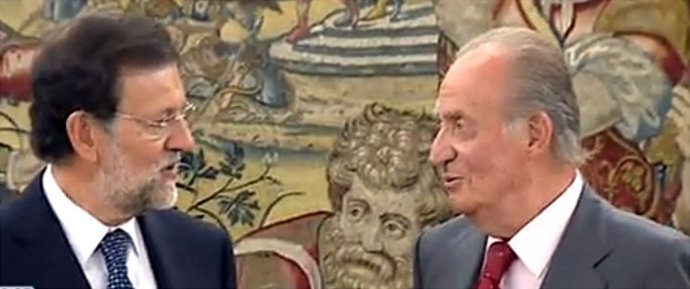 Rajoy y el Rey en Zarzuela 