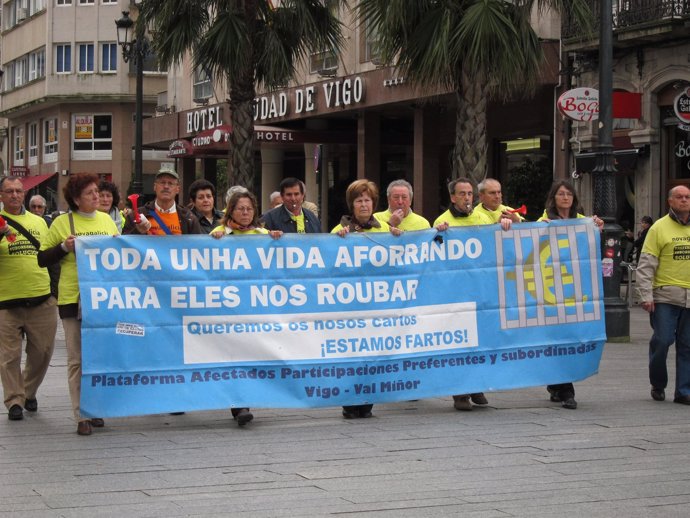 Protesta de preferentes en Vigo