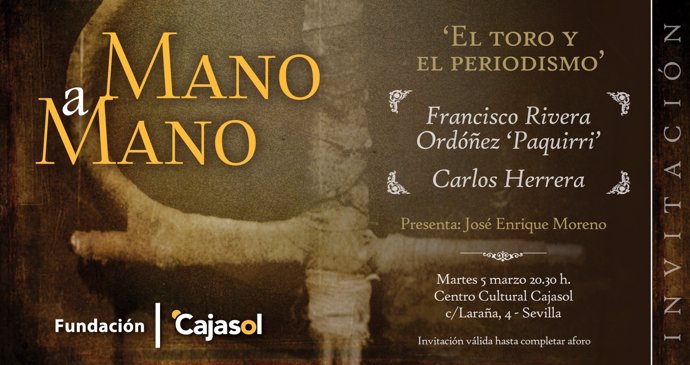 Fran Rivera y Carlos Herrera en el 'Mano a mano' de Cajasol