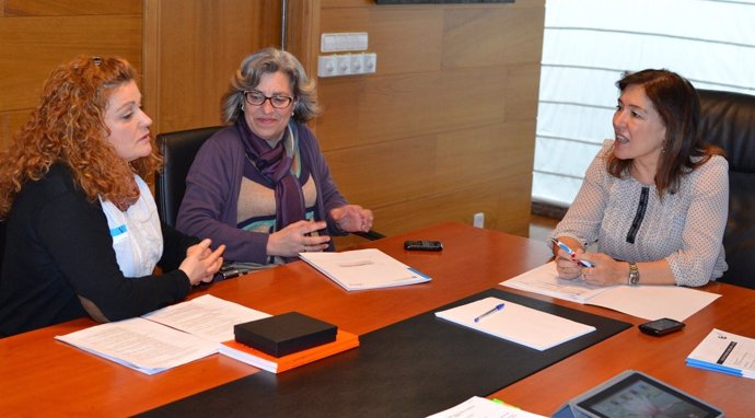 Reunión conselleira Beatriz Mato y trabajadores sociales de Galicia