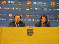 Fútbol.- Rosell reconoce el "probable error" de ensayar la grada de animación sin el 'OK' de los Mossos