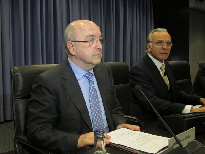 Joaquín Almunia e Isidre Fainé