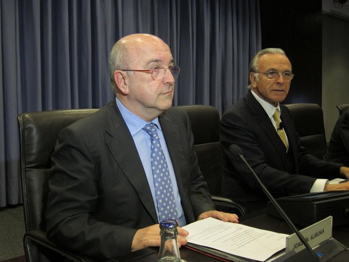 Joaquín Almunia e Isidre Fainé