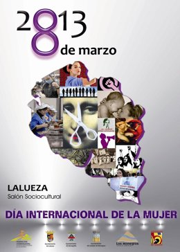 Cartel del Día Internacional de la Mujer en Los Monegros.