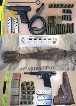 Imagen de las armas incautadas