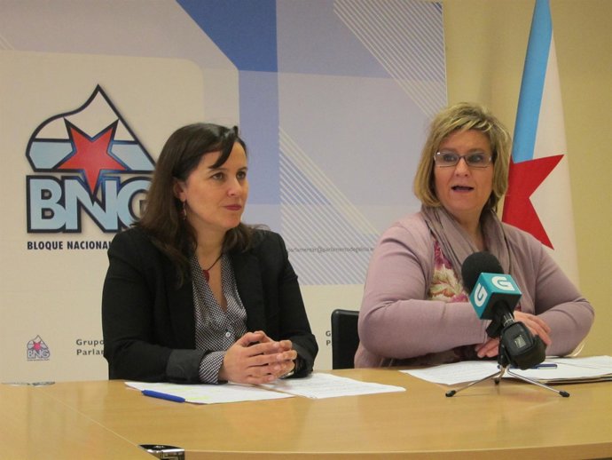 La eurodiputada Ana Miranda y la portavoz de agricultura del BNG Tereixa Paz