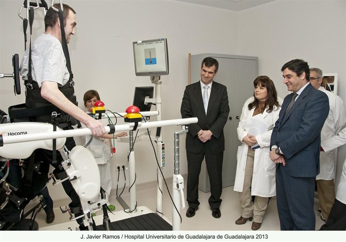 Echániz en su visita al centro