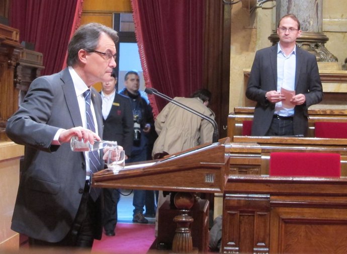 Artur Mas, en el Parlament