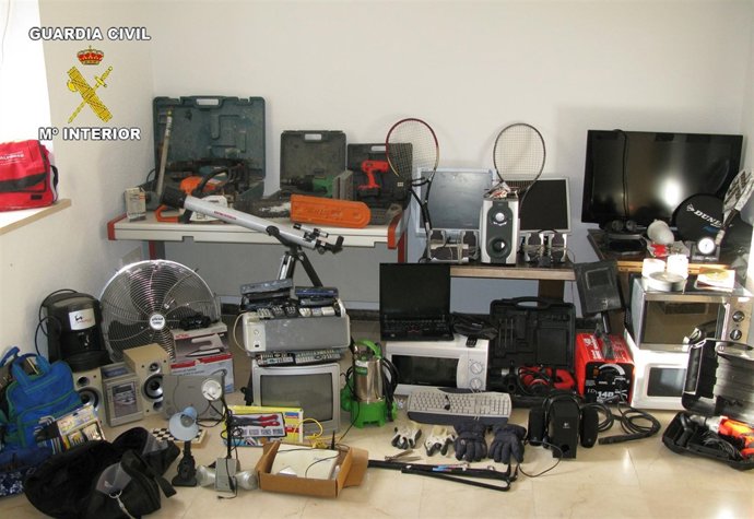 Efectos intervenidos por la Guardia Civil