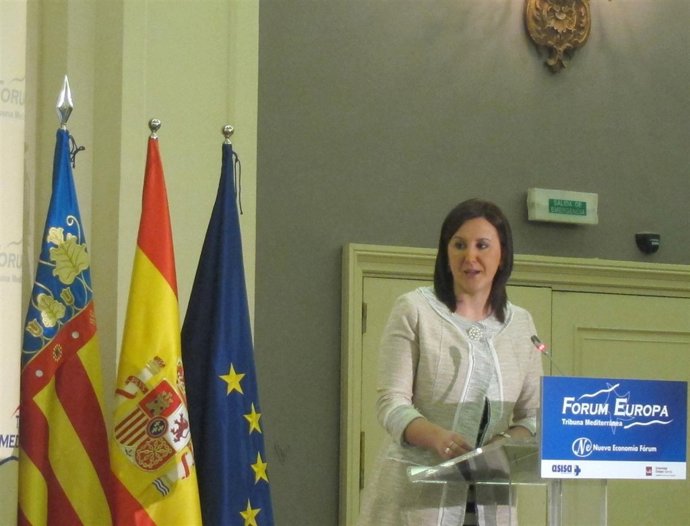 La consellera de Educación, María José Català, en el acto informativo   