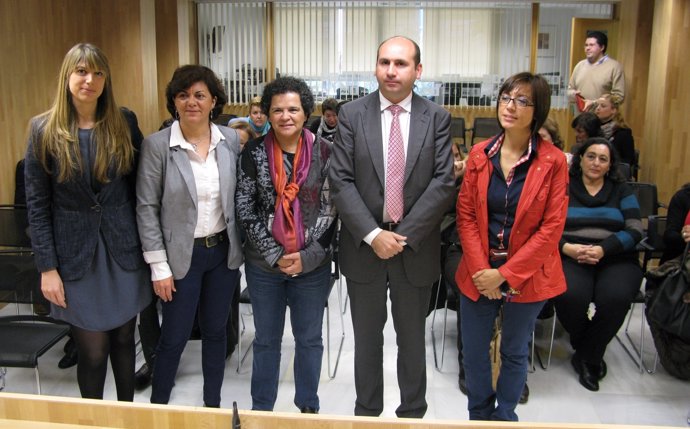 Martín Palop, Lima, Ruiz, Conejo y Gámez en rueda de prensa igualdad mujer