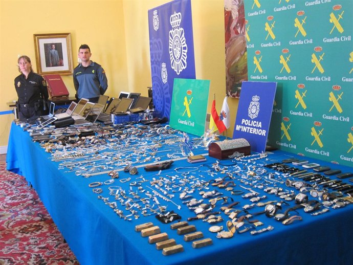 Efectos intervenidos en la operación policial