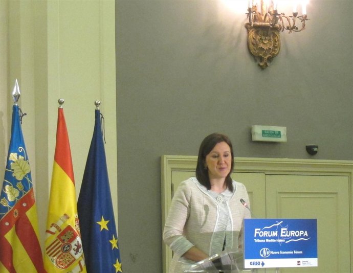 La consellera de Cultura, María José Català, en el desayuno informativo 