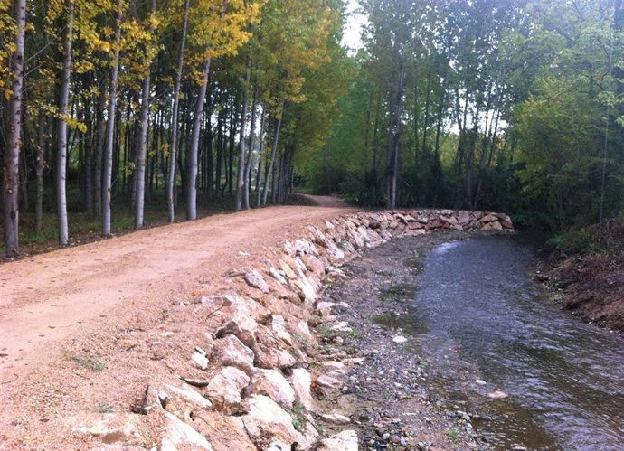 Recuperación de una senda en la margen izquierda del río Queiles