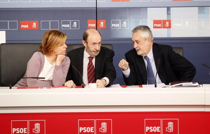 Griñán, Con Rubalcaba Y Valenciano En La Ejecutiva Federal Del PSOE