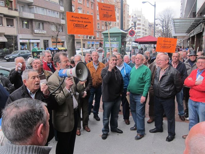 Protestas de pensionistas de CC.OO.