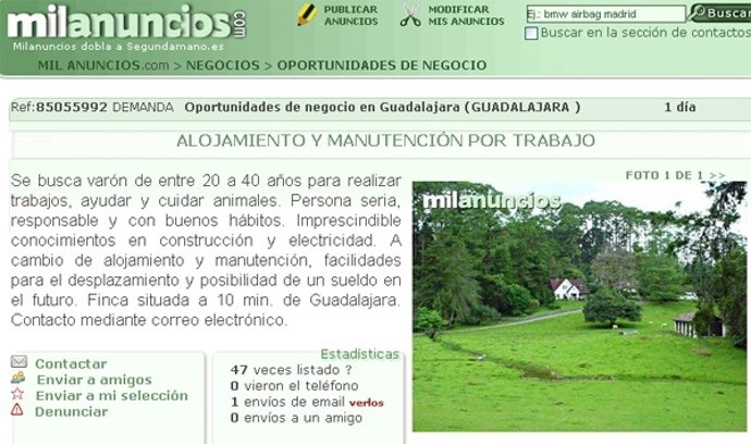 Denuncia anuncio ccoo