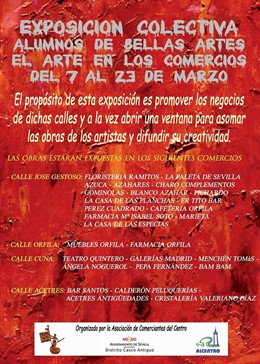 Cartel de la jornada de Exposiciones Artísticas de los Alumnos de Bellas Artes 