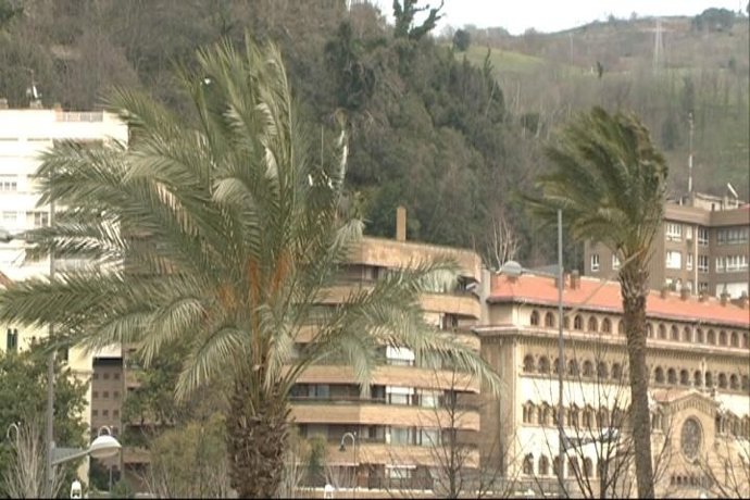 Imágenes de rachas de viento en Bilbao