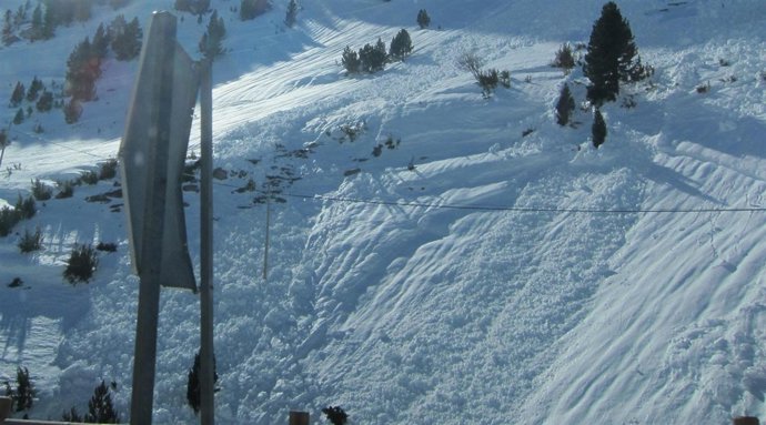 Zona con riesgo de aludes