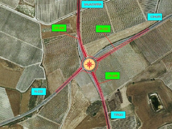 Intersección Sajazarra