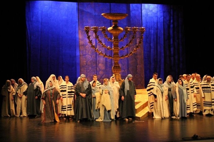 Imagen de la representación de la ópera Nabucco.