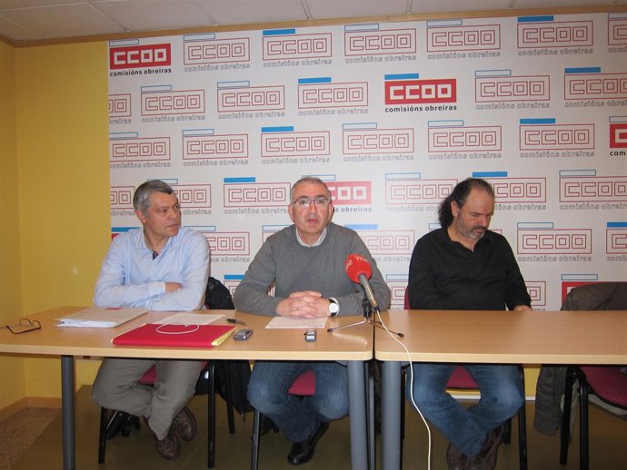 Rueda de prensa de CC.OO. Galicia sobre los servicios de ferrocarril