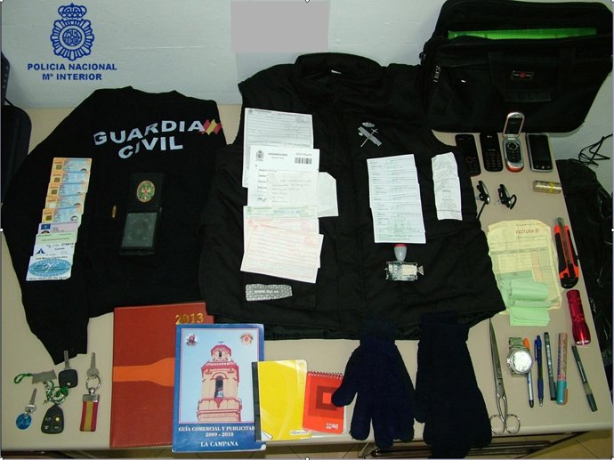 Efectos intervenidos por la Policía Nacional